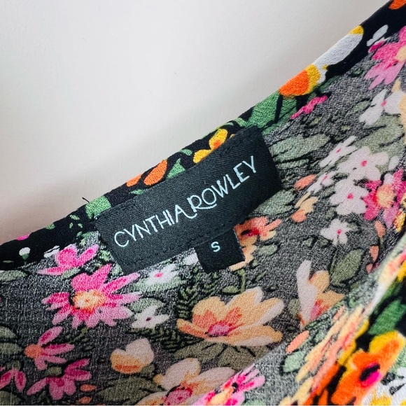 Cynthia Rowley Floral Top Cami Singlet Tank Multicoloured Flower Summer Size S - Picture 5 of 8